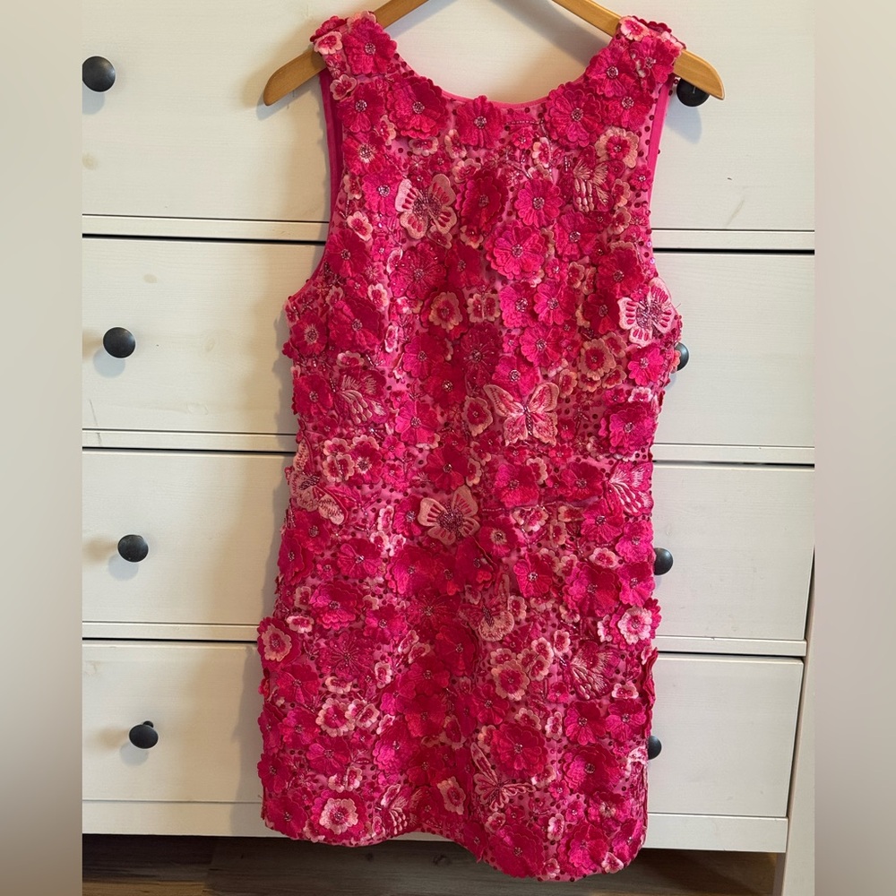 Alice + Olivia Vibrant Pink Floral Dress